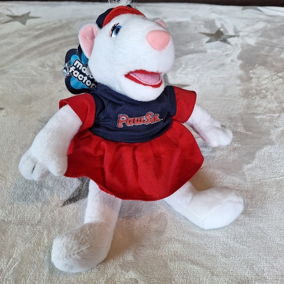 MLB Other - Pawtucket Red Sox Pawsox Mascot "Sox" 7" Beanie Polar Bear Plush MLB Defunct